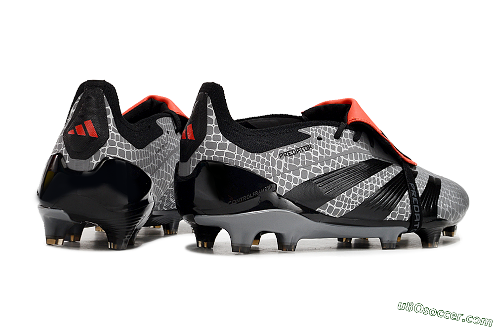 Adidas Predator Elite Foldover Tongue FG Firm Ground Soccer Cleats - Silver/Black/Red 6