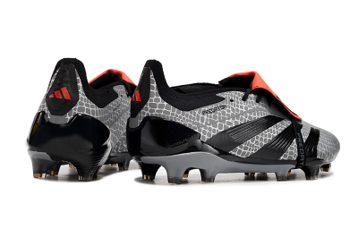 Adidas Predator Elite Foldover Tongue FG Firm Ground Soccer Cleats - Silver/Black/Red