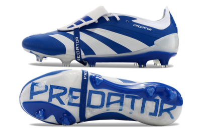 Adidas Predator Elite Foldover Tongue FG Firm Ground Soccer Cleats - Blue/white/Beige