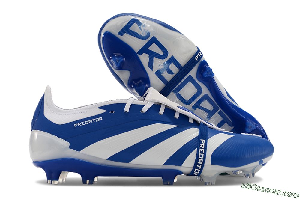 Adidas Predator Elite Foldover Tongue FG Firm Ground Soccer Cleats - Blue/white/Beige 1