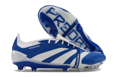 Adidas Predator Elite Foldover Tongue FG Firm Ground Soccer Cleats - Blue/white/Beige