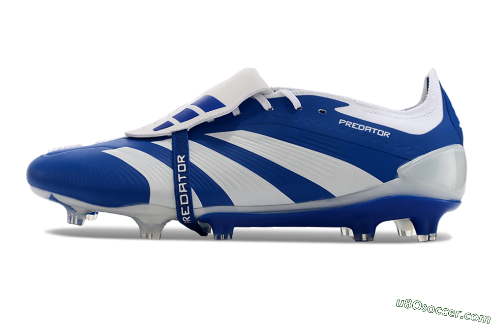 Adidas Predator Elite Foldover Tongue FG Firm Ground Soccer Cleats - Blue/white/Beige 2