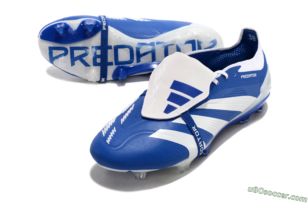 Adidas Predator Elite Foldover Tongue FG Firm Ground Soccer Cleats - Blue/white/Beige 3
