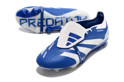 Adidas Predator Elite Foldover Tongue FG Firm Ground Soccer Cleats - Blue/white/Beige