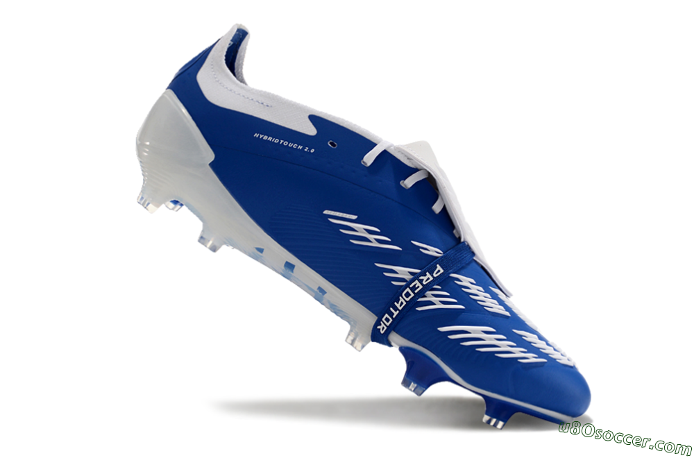 Adidas Predator Elite Foldover Tongue FG Firm Ground Soccer Cleats - Blue/white/Beige 4