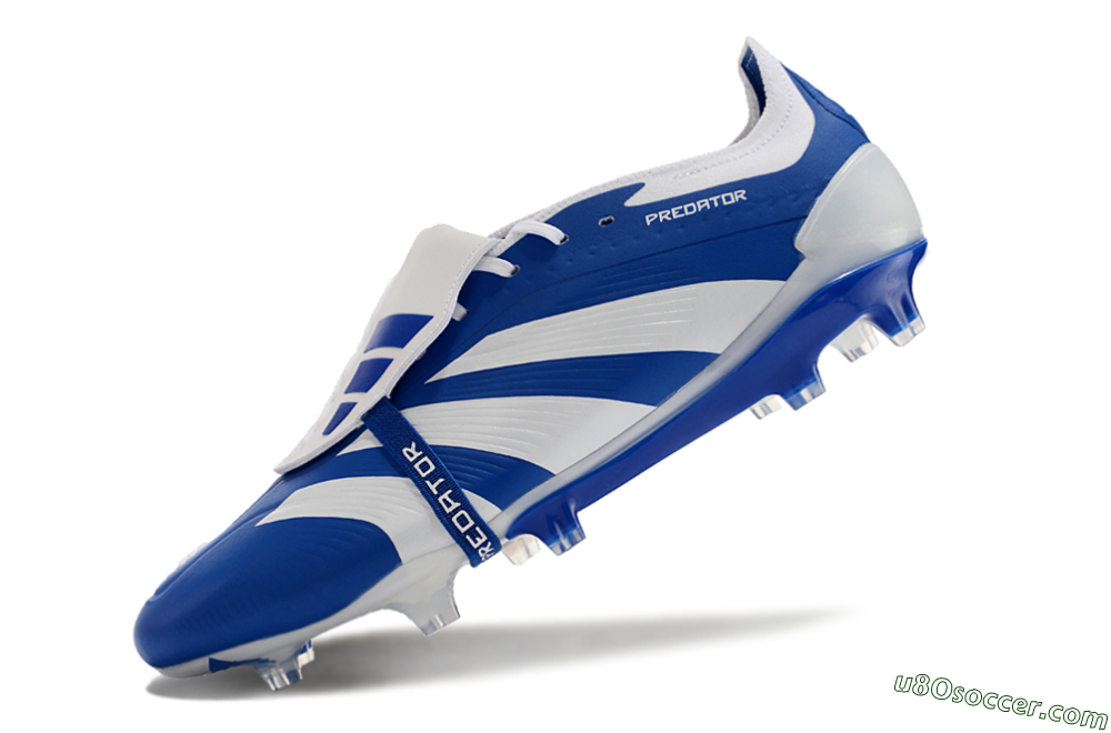 Adidas Predator Elite Foldover Tongue FG Firm Ground Soccer Cleats - Blue/white/Beige 5