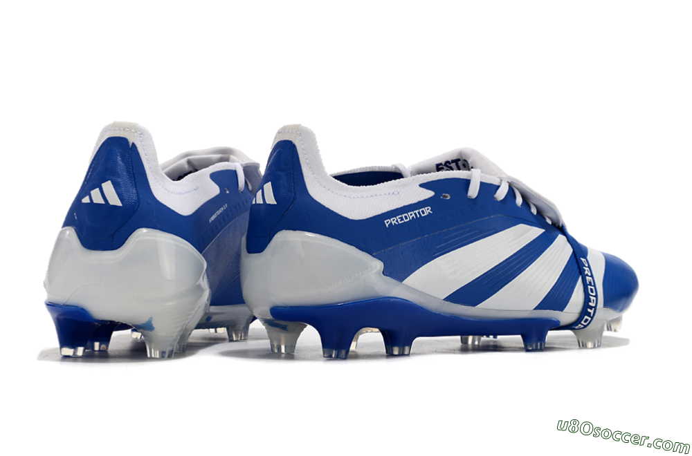 Adidas Predator Elite Foldover Tongue FG Firm Ground Soccer Cleats - Blue/white/Beige 6