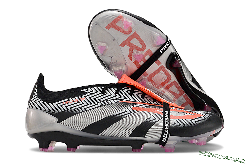 Adidas Predator Accuracy+ FG Firm Ground Soccer Cleats - White/Red/Silver 1