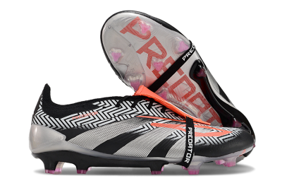 Adidas Predator Accuracy+ FG Firm Ground Soccer Cleats - White/Red/Silver