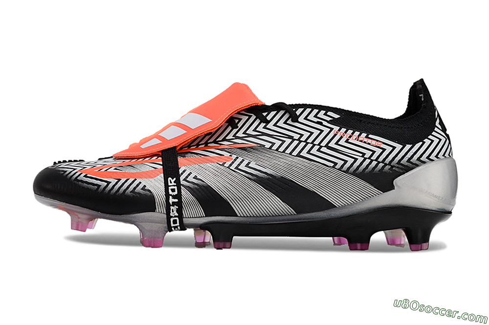 Adidas Predator Accuracy+ FG Firm Ground Soccer Cleats - White/Red/Silver 2