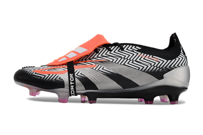 Adidas Predator Accuracy+ FG Firm Ground Soccer Cleats - White/Red/Silver