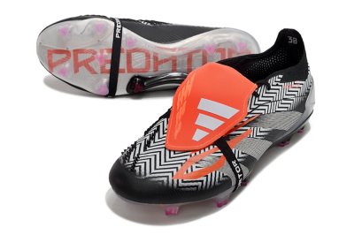Adidas Predator Accuracy+ FG Firm Ground Soccer Cleats - White/Red/Silver