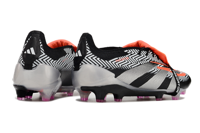Adidas Predator Accuracy+ FG Firm Ground Soccer Cleats - White/Red/Silver
