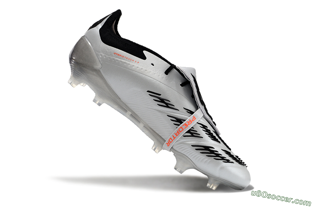 Adidas Predator Elite Foldover Tongue FG Firm Ground Soccer Cleats - Silver/Black/Red 4