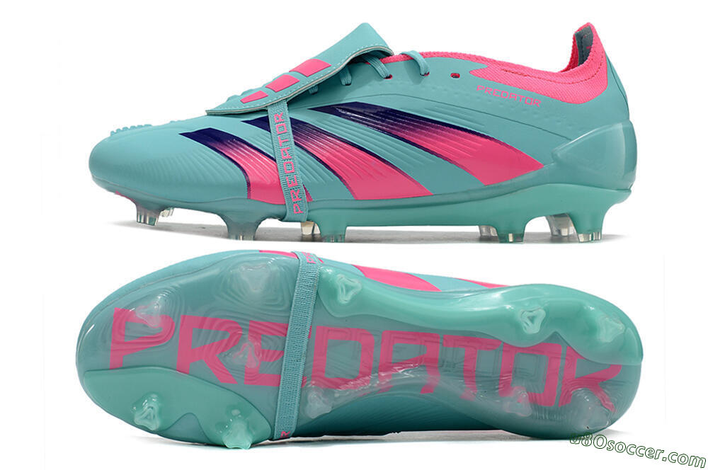 Adidas Predator Elite Foldover Tongue FG Firm Ground Soccer Cleats - Jade/Red/Pink 0