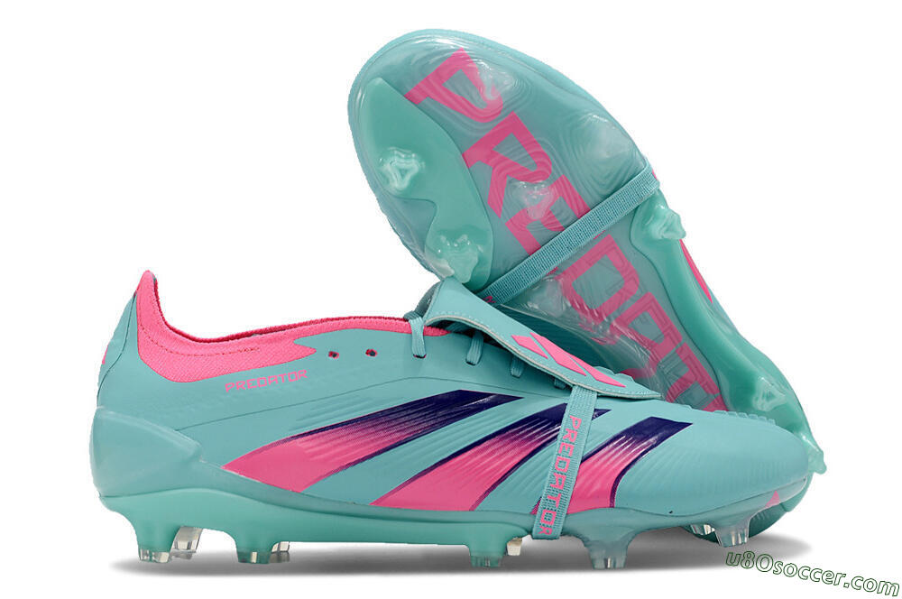 Adidas Predator Elite Foldover Tongue FG Firm Ground Soccer Cleats - Jade/Red/Pink 1