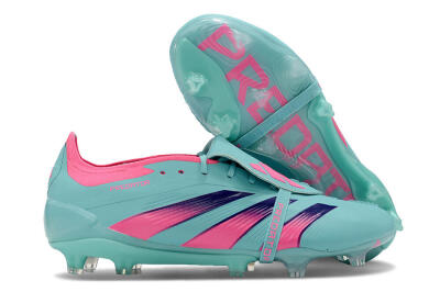 Adidas Predator Elite Foldover Tongue FG Firm Ground Soccer Cleats - Jade/Red/Pink