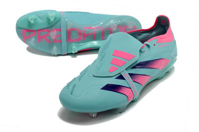 Adidas Predator Elite Foldover Tongue FG Firm Ground Soccer Cleats - Jade/Red/Pink