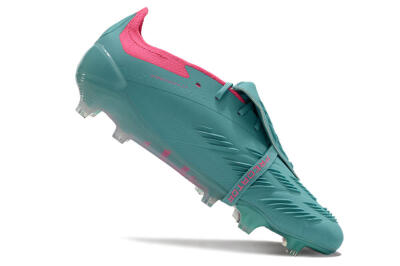 Adidas Predator Elite Foldover Tongue FG Firm Ground Soccer Cleats - Jade/Red/Pink