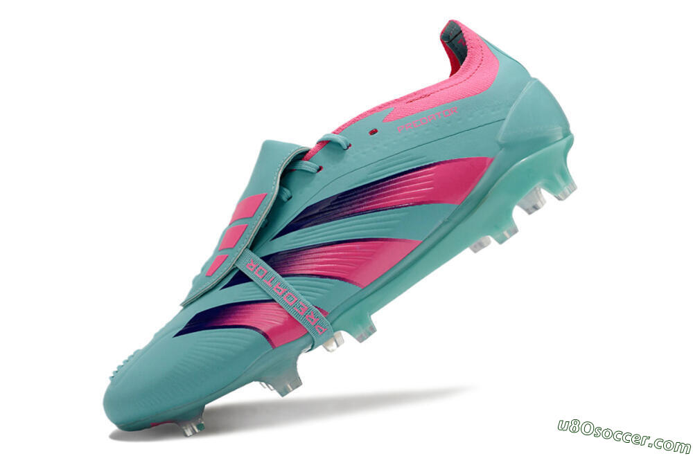 Adidas Predator Elite Foldover Tongue FG Firm Ground Soccer Cleats - Jade/Red/Pink 5