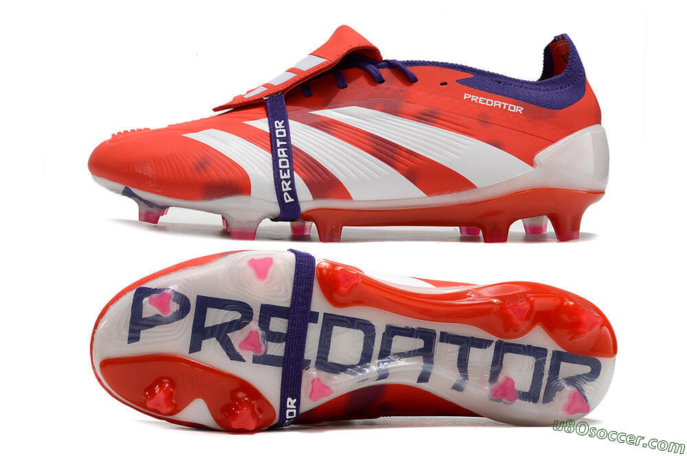 Adidas Predator Elite Foldover Tongue FG Firm Ground Soccer Cleats - Red/White/Black 0
