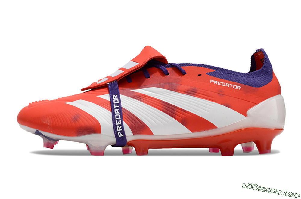 Adidas Predator Elite Foldover Tongue FG Firm Ground Soccer Cleats - Red/White/Black 2