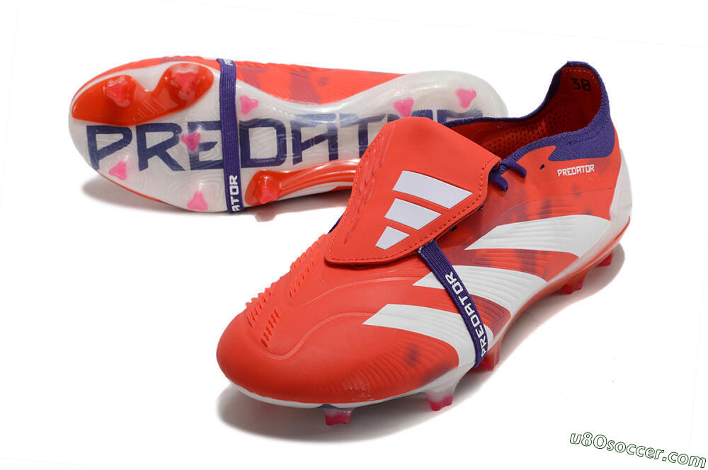 Adidas Predator Elite Foldover Tongue FG Firm Ground Soccer Cleats - Red/White/Black 3