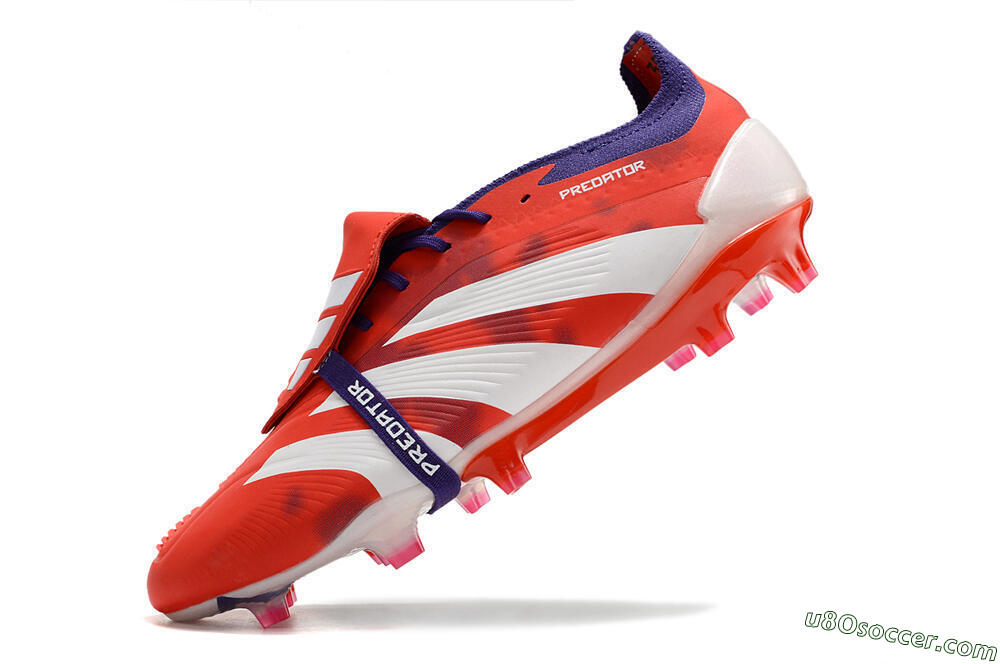 Adidas Predator Elite Foldover Tongue FG Firm Ground Soccer Cleats - Red/White/Black 5