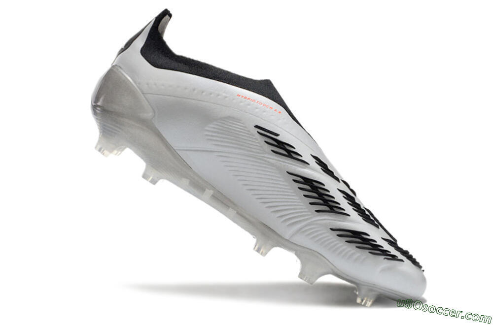 Adidas Predator Accuracy+ Laceless FG Firm Ground Soccer Cleats - Silver/Black 4