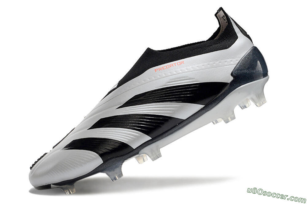 Adidas Predator Accuracy+ Laceless FG Firm Ground Soccer Cleats - Silver/Black 5