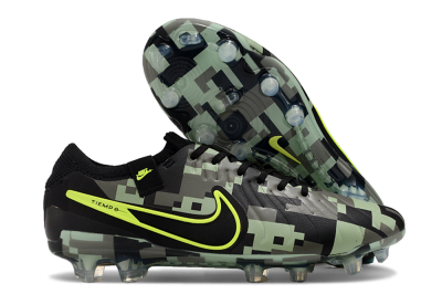Nike Tiempo Legend 10 Elite FG Firm Ground Soccer Cleats - Black/Yellow/Camo
