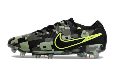Nike Tiempo Legend 10 Elite FG Firm Ground Soccer Cleats - Black/Yellow/Camo