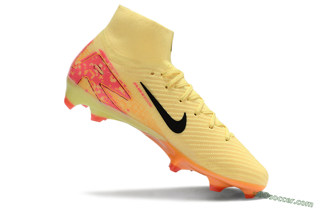 Nike Air Zoom Mercurial Superfly 10 Elite FG Firm Ground Soccer Cleats - Yellow/Black/Pink/Gold 4