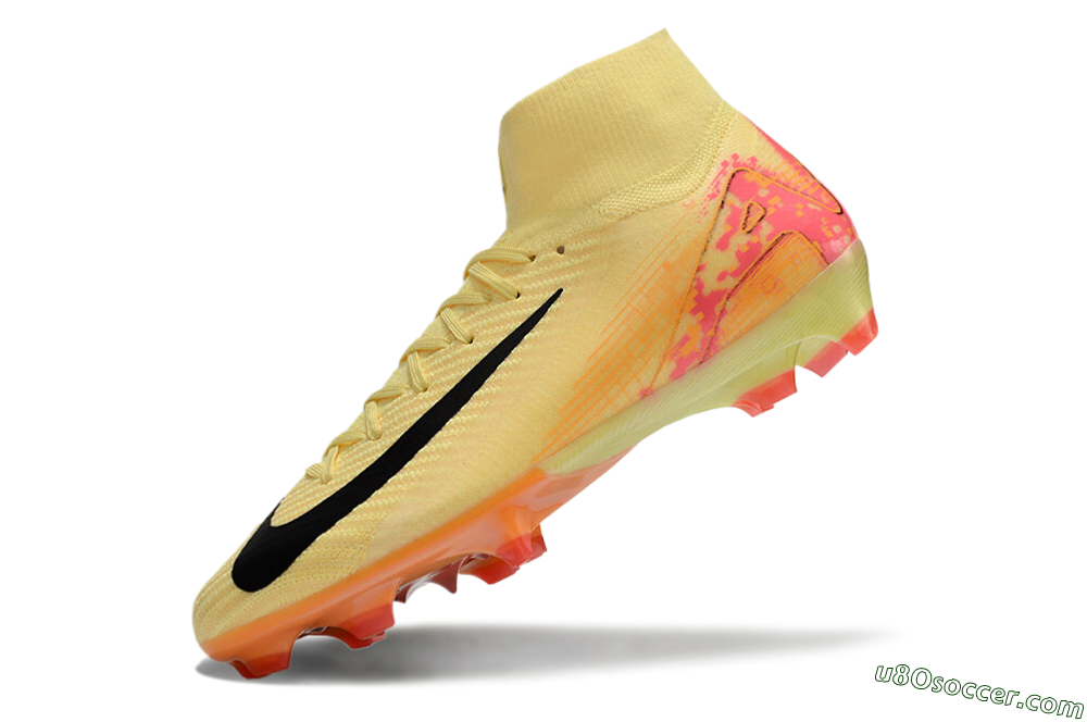Nike Air Zoom Mercurial Superfly 10 Elite FG Firm Ground Soccer Cleats - Yellow/Black/Pink/Gold 5