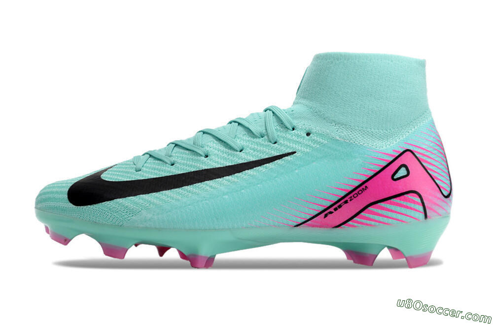 Nike Air Zoom Mercurial Superfly 10 Elite FG Firm Ground Soccer Cleats - Jade/Black/Pink 2