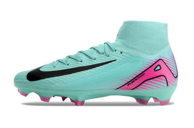 Nike Air Zoom Mercurial Superfly 10 Elite FG Firm Ground Soccer Cleats - Jade/Black/Pink
