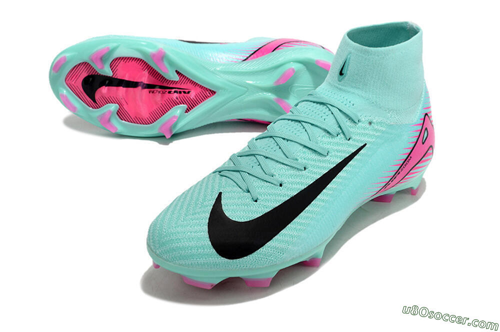 Nike Air Zoom Mercurial Superfly 10 Elite FG Firm Ground Soccer Cleats - Jade/Black/Pink 3