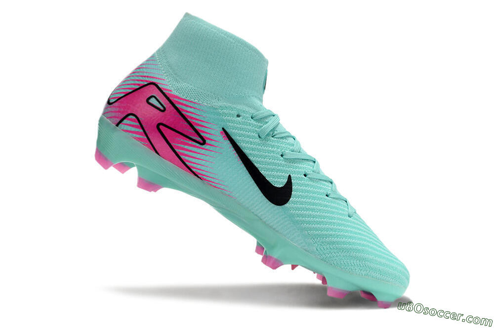 Nike Air Zoom Mercurial Superfly 10 Elite FG Firm Ground Soccer Cleats - Jade/Black/Pink 4