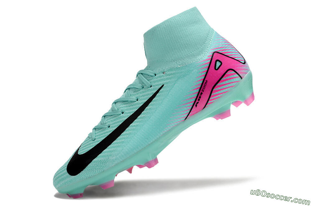 Nike Air Zoom Mercurial Superfly 10 Elite FG Firm Ground Soccer Cleats - Jade/Black/Pink 5