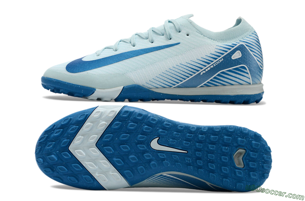 Nike Air Zoom Mercurial Vapor 16 Elite TF Artificial Turf Soccer Shoes - Jade/Beige/Blue 0