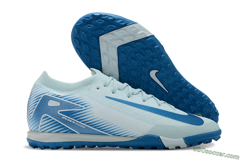Nike Air Zoom Mercurial Vapor 16 Elite TF Artificial Turf Soccer Shoes - Jade/Beige/Blue 1