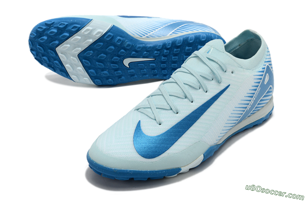 Nike Air Zoom Mercurial Vapor 16 Elite TF Artificial Turf Soccer Shoes - Jade/Beige/Blue 3