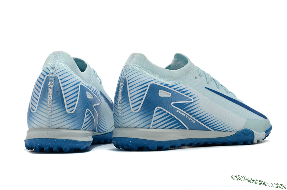 Nike Air Zoom Mercurial Vapor 16 Elite TF Artificial Turf Soccer Shoes - Jade/Beige/Blue 6