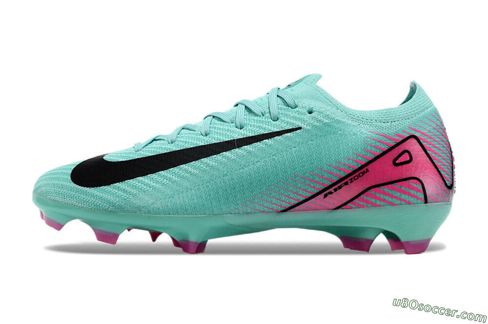 Nike Air Zoom Mercurial Vapor 16 Elite FG Firm Ground Soccer Cleats - Jade/Black/Pink 2
