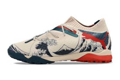 Puma Future Ultimate TF Artificial Turf Soccer Shoes - Beige/Blue/Red