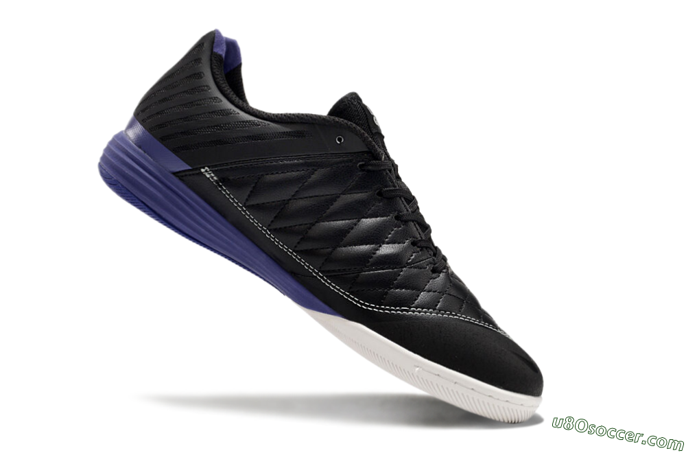 Nike Lunar Gato 2 IC Indoor & Futsal Soccer Shoes - Black/White/Purple 4