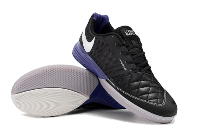 Nike Lunar Gato 2 IC Indoor & Futsal Soccer Shoes - Black/White/Purple