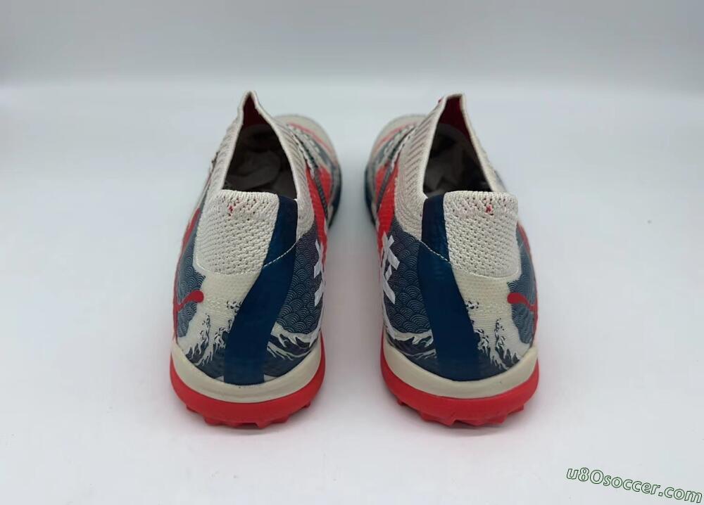 Puma Future Ultimate TF Artificial Turf Soccer Shoes - Beige/Blue/Red