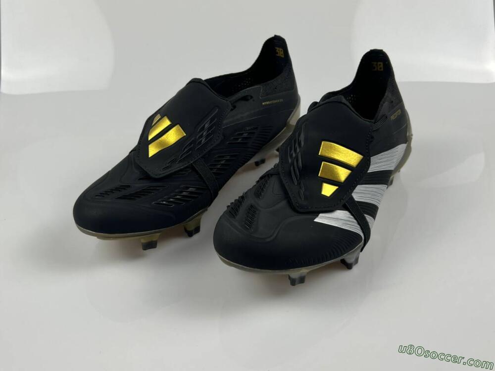 Adidas Predator Elite Foldover Tongue FG Firm Ground Soccer Cleats - Black/White/Gold