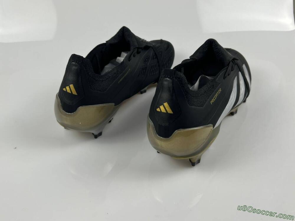 Adidas Predator Elite Foldover Tongue FG Firm Ground Soccer Cleats - Black/White/Gold